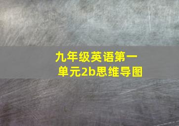 九年级英语第一单元2b思维导图