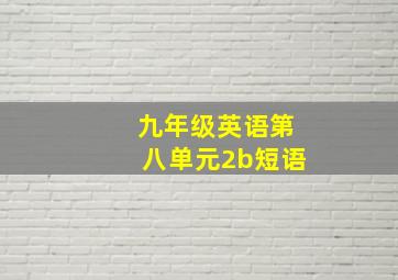 九年级英语第八单元2b短语