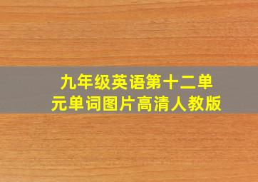 九年级英语第十二单元单词图片高清人教版