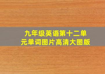 九年级英语第十二单元单词图片高清大图版