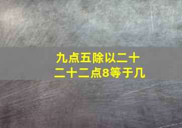 九点五除以二十二十二点8等于几