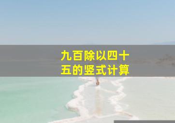 九百除以四十五的竖式计算