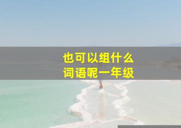 也可以组什么词语呢一年级