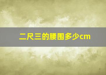 二尺三的腰围多少cm