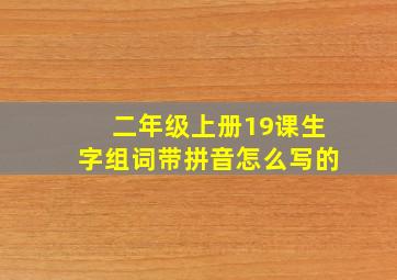 二年级上册19课生字组词带拼音怎么写的