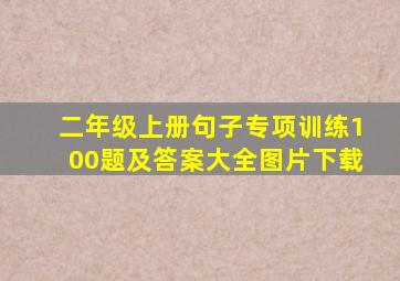 二年级上册句子专项训练100题及答案大全图片下载