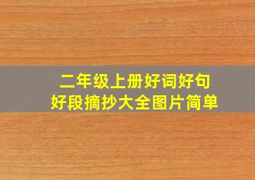 二年级上册好词好句好段摘抄大全图片简单