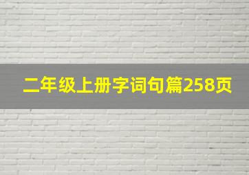 二年级上册字词句篇258页