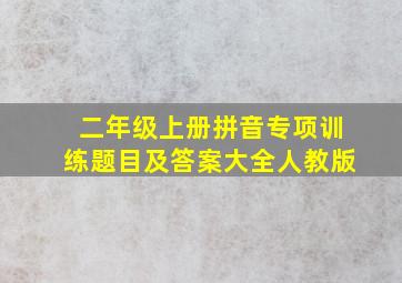 二年级上册拼音专项训练题目及答案大全人教版