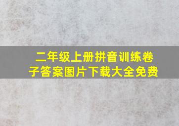 二年级上册拼音训练卷子答案图片下载大全免费