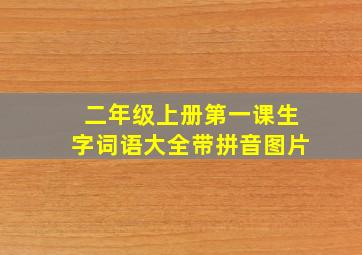 二年级上册第一课生字词语大全带拼音图片