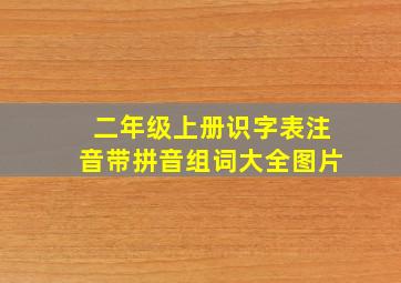 二年级上册识字表注音带拼音组词大全图片