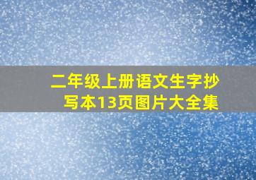 二年级上册语文生字抄写本13页图片大全集