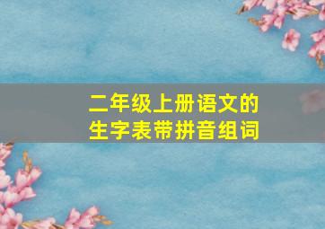 二年级上册语文的生字表带拼音组词