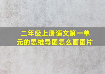 二年级上册语文第一单元的思维导图怎么画图片