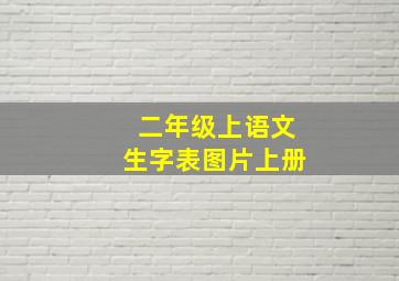 二年级上语文生字表图片上册