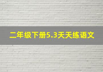 二年级下册5.3天天练语文