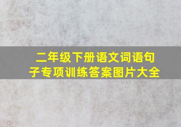 二年级下册语文词语句子专项训练答案图片大全