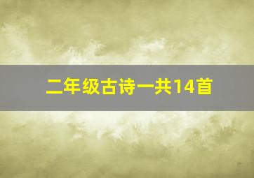 二年级古诗一共14首