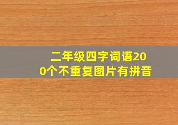 二年级四字词语200个不重复图片有拼音