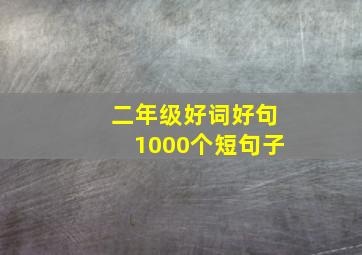 二年级好词好句1000个短句子