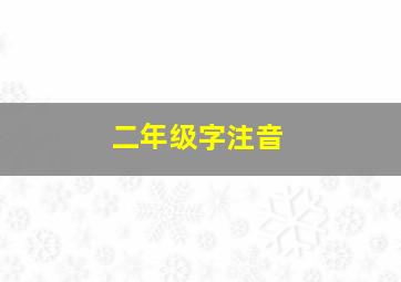 二年级字注音