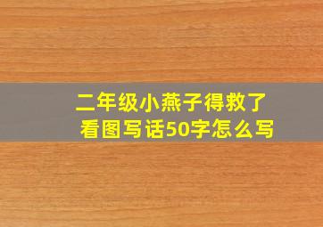 二年级小燕子得救了看图写话50字怎么写