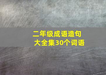 二年级成语造句大全集30个词语