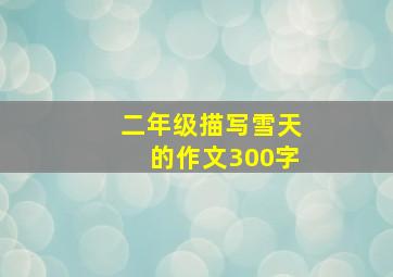 二年级描写雪天的作文300字