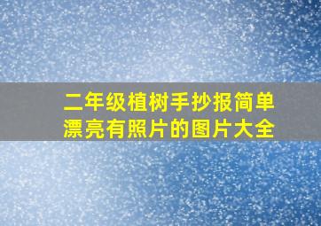 二年级植树手抄报简单漂亮有照片的图片大全