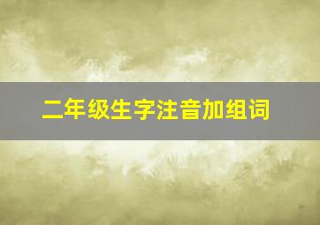 二年级生字注音加组词