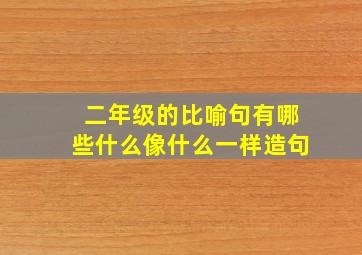 二年级的比喻句有哪些什么像什么一样造句