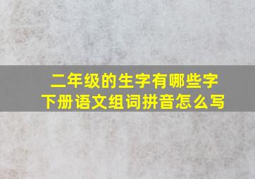 二年级的生字有哪些字下册语文组词拼音怎么写