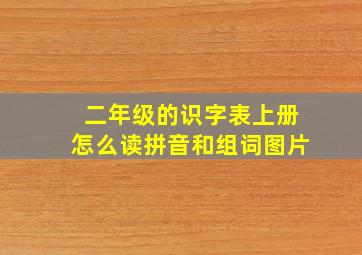 二年级的识字表上册怎么读拼音和组词图片