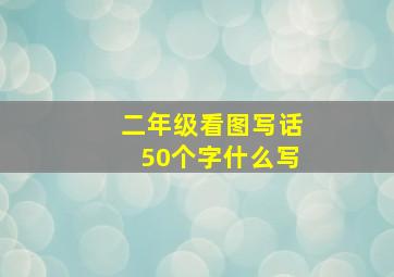 二年级看图写话50个字什么写