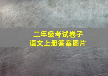 二年级考试卷子语文上册答案图片