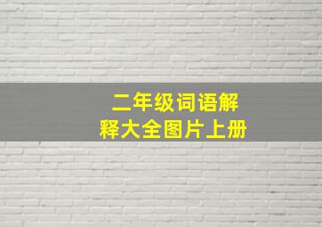 二年级词语解释大全图片上册