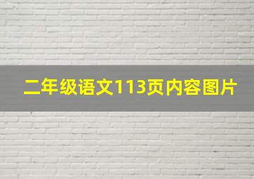 二年级语文113页内容图片