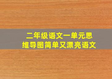 二年级语文一单元思维导图简单又漂亮语文