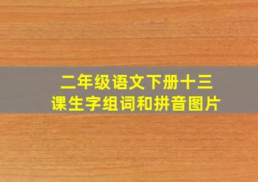 二年级语文下册十三课生字组词和拼音图片