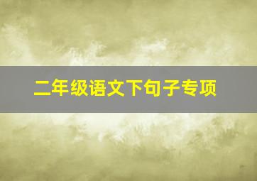 二年级语文下句子专项