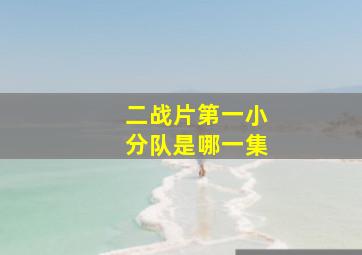 二战片第一小分队是哪一集