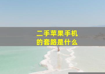 二手苹果手机的套路是什么