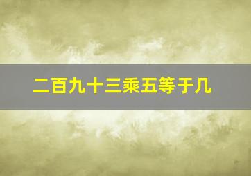 二百九十三乘五等于几