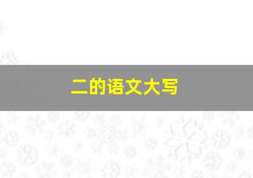 二的语文大写