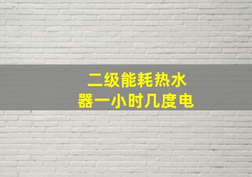 二级能耗热水器一小时几度电