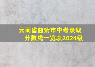 云南省曲靖市中考录取分数线一览表2024级