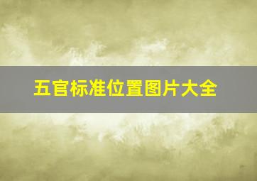 五官标准位置图片大全