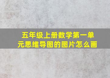 五年级上册数学第一单元思维导图的图片怎么画