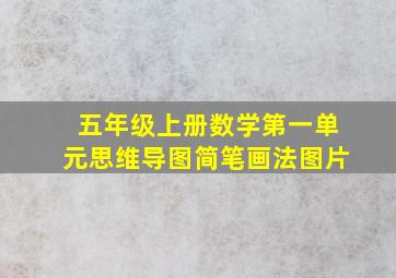 五年级上册数学第一单元思维导图简笔画法图片